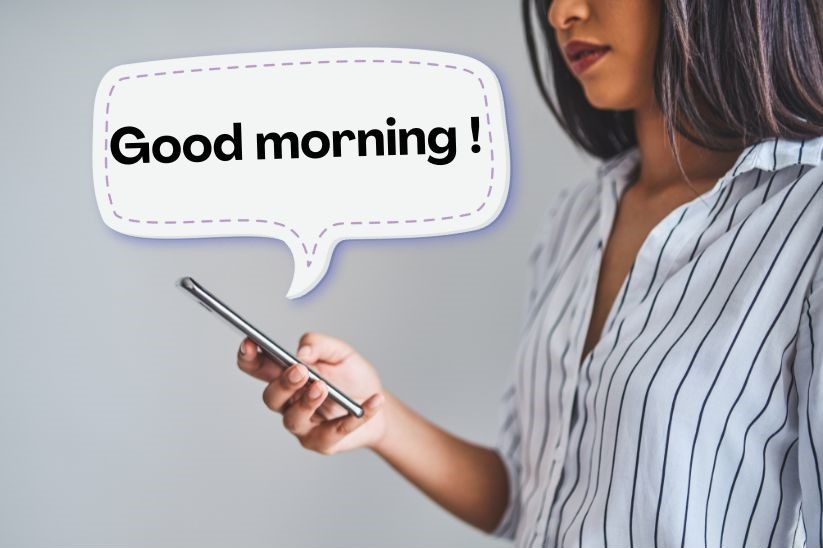 Une femme a reçu le message : « Good morning ! » Comment répondre ?